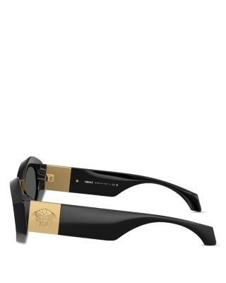 Medusa Plaque Oval Sunglasses, 54mm