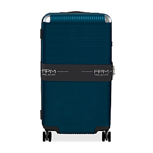 Fpm Milano Bank Zip Deluxe Trunk Suitcase In Blue