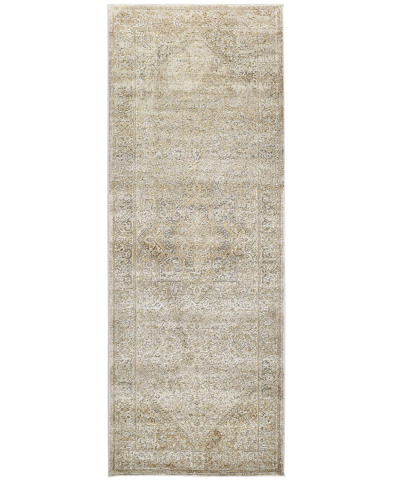Shop Feizy Aura Aur3734f Runner Area Rug, 2'10 X 7'10 In Ivory/gold