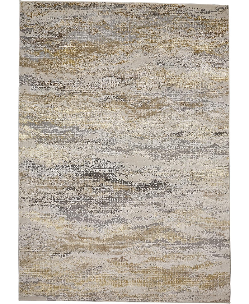 Feizy Aura Aur3735f Area Rug, 6'7 X 9'6 In Gold/gray