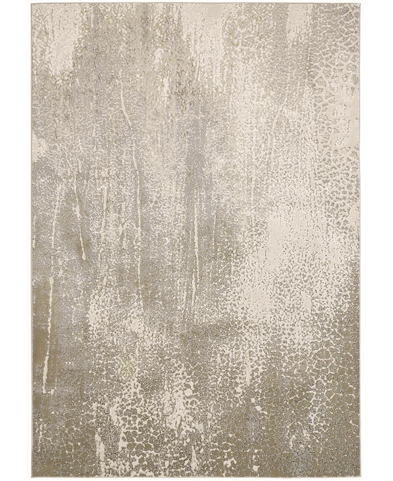 Shop Feizy Aura Aur3739f Area Rug, 5' X 8' In Ivory/gray
