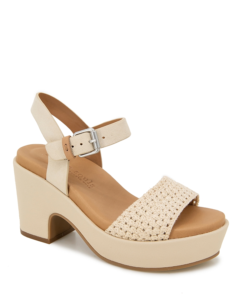 Gentle Souls By Kenneth Cole Delilah Ankle Strap Platform Sandal In Cream