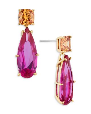 Nadri Watercolor Pear Drop Earrings in 18K Gold Plated