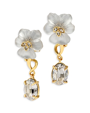 Shop Alexis Bittar Pansy Drop Earrings In White/crystal