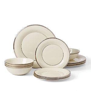 Shop Lenox Solitaire 12-piece Dinnerware Set, Service For 4 In Ivory