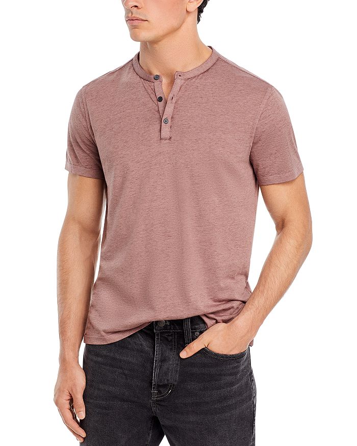 John Varvatos Duke Short Sleeve Henley | Bloomingdale's