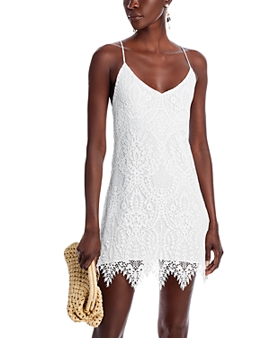 Shop Vanessa Bruno Cathy Lace Mini Dress In White