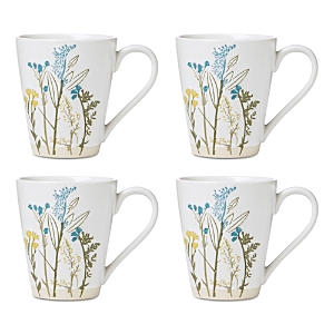 Lenox Wildflowers Mugs, Set Of 4 In White