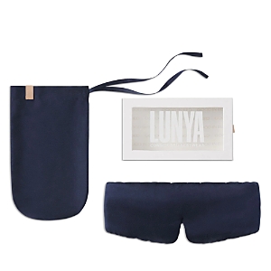 Shop Lunya Weighted Silk Sleep Mask In Deep Blue