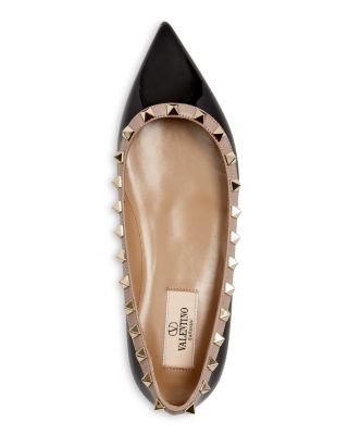 Women's Rockstud Pointed Toe Ballet Flats