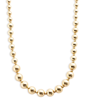 Shop Aqua Ball Chain Collar Necklace In 14k Gold Plated, 16 - 100% Exclusive