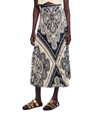 Sandro Paisley Printed Midi Skirt | Bloomingdale's