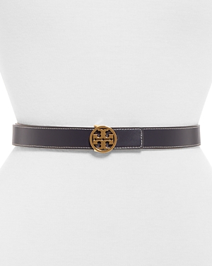 Shop Tory Burch T Monogram Miller Belt In Tory Navy