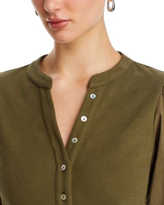 Puff Sleeve Henley Top