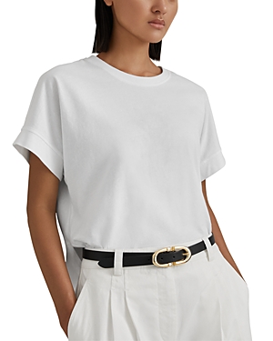 Shop Reiss Lois Dolman Sleeve Top In White