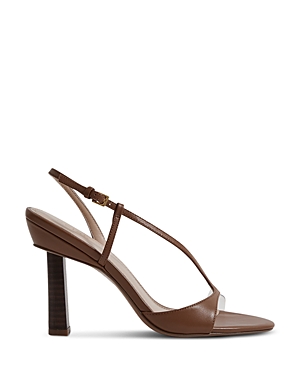 Reiss Women's Joy Asymmetrical Strappy High Heel Sandals In Tan