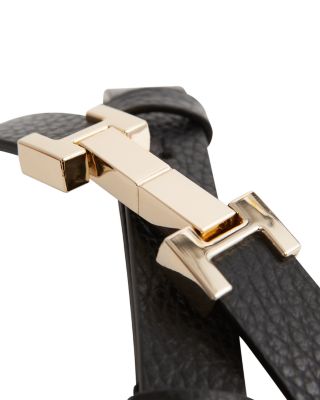 Women&#39;s Hayley Square Hinge Leather Belt