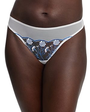 Skarlett Blue Enamoured Floral Embroidered Thong