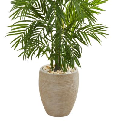 5ft. Areca Palm Artificial Tree in Sand Colored Planter