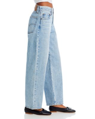 Baggy Dad High Rise Straight Jeans in Fan Flare