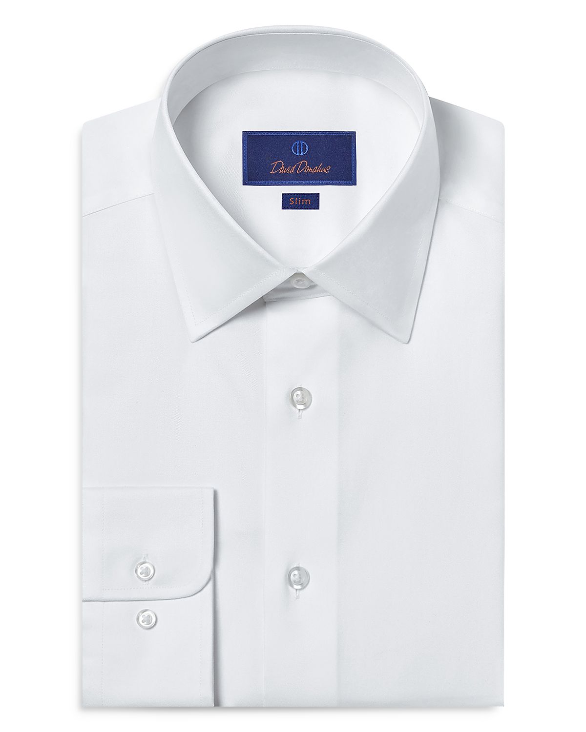 David Donahue Slim Fit Super Fine Twill Dress Shirt