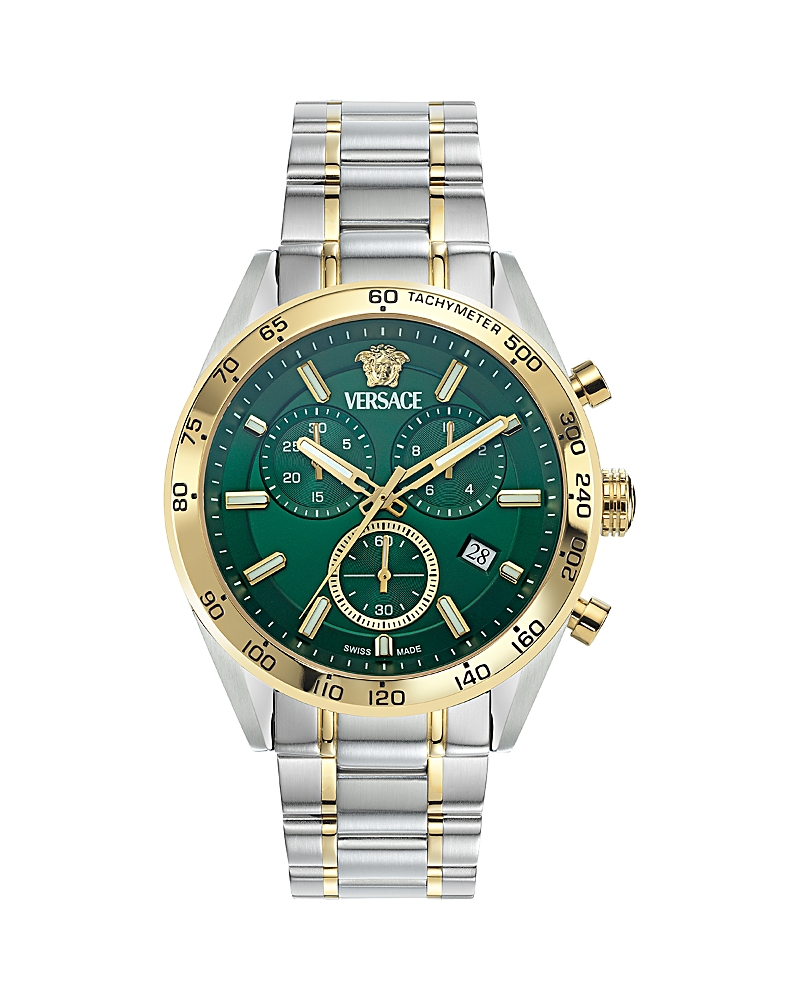 Versace Sport 44mm In Green/silver