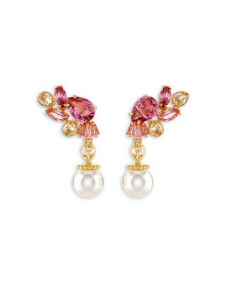 Swarovski - Gema Sakura Imitation Pearl & Crystal Mixed Cut Drop Earrings