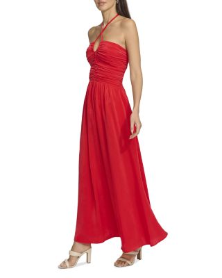 cross over halter neck dress Atria Criss-Cross Halter Long Prom Dress main image 0