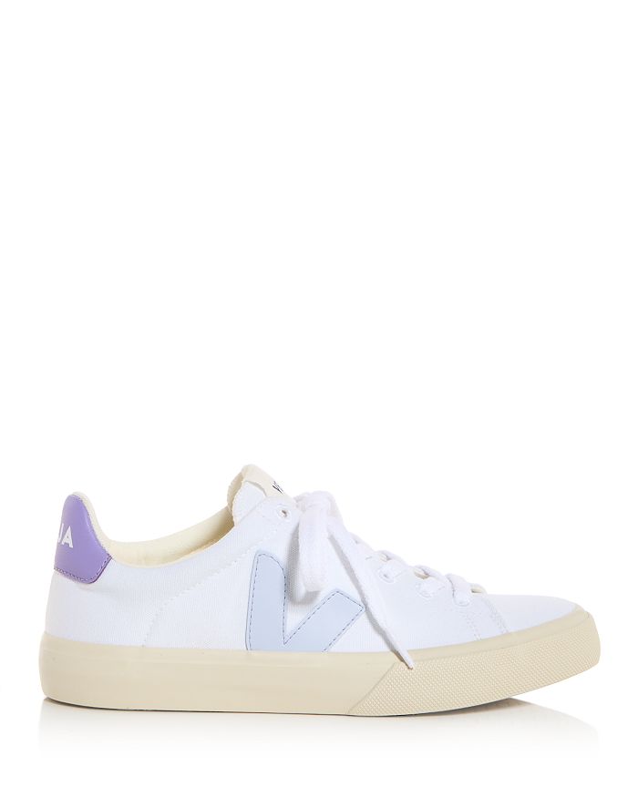 Shop Veja Women's Campo Low Top Sneakers In White Swan/lavender