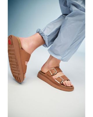 Women's GEN-FF Buckle Two Bar Leather Slides