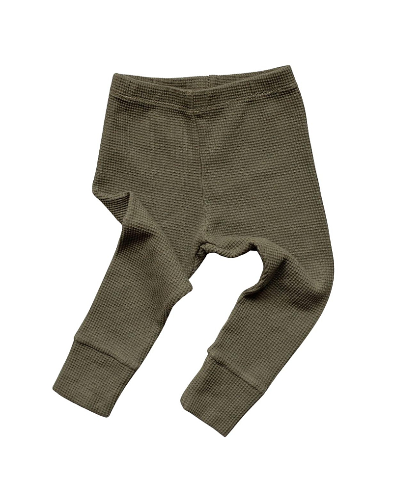 The Simple Folk Unisex Waffle Legging In Olive