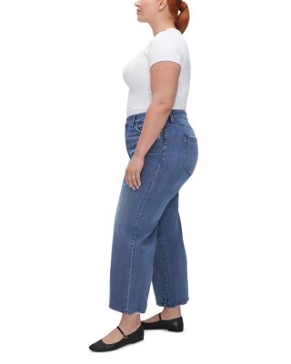 Good Waist High Rise Wide Leg Jeans in Indigo 338