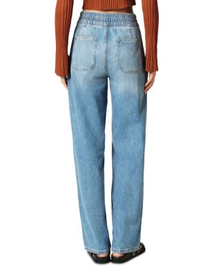 Mima High Rise Straight Jeans in Blue Jeans