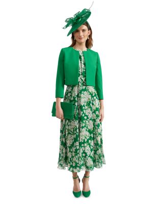 Bronwyn Floral Print Silk Midi Dress