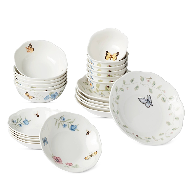 LENOX BUTTERFLY MEADOW 24 PIECE BOWL SET