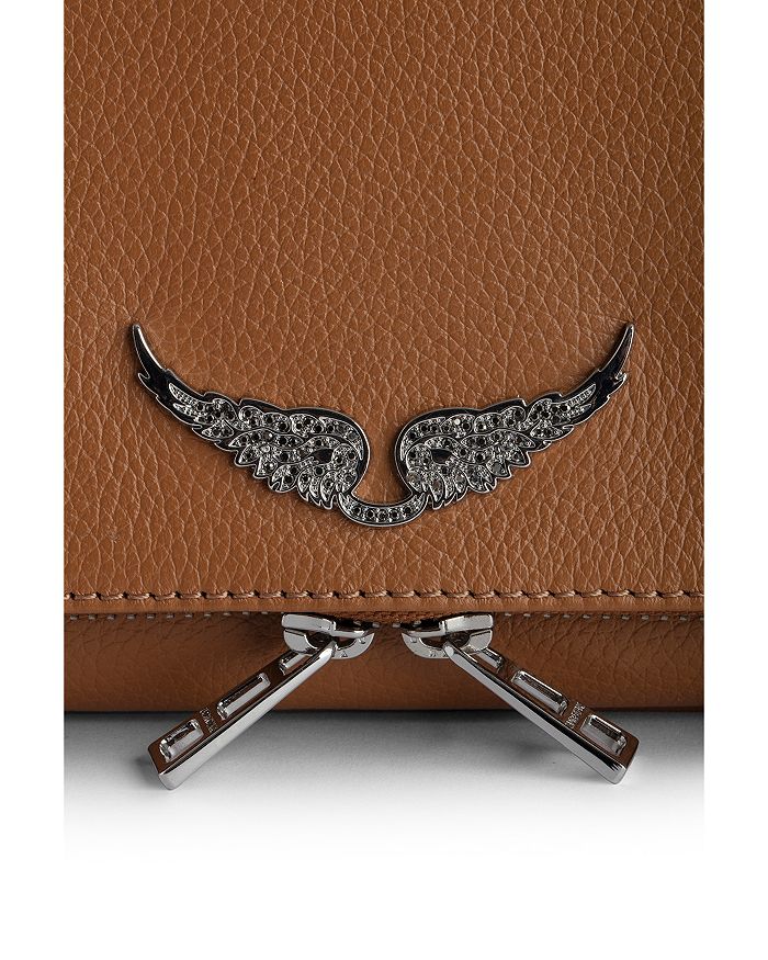 Zadig & Voltaire Rock Leather Shoulder Bag In Heritage