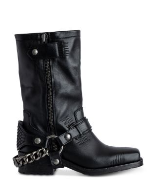 Zadig & Voltaire - Women's Igata Harness Hardware Moto Boots