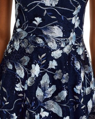 Embroidered Lace Illusion Bodice Gown