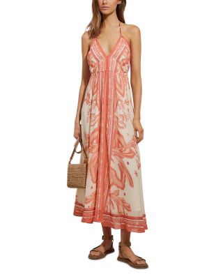 REISS Delilah Low Back Halter Maxi Dress | Bloomingdale's Women