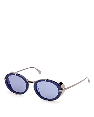 Selma Mirrored Round Sunglasses, 51mm