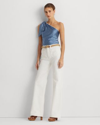 最安値】 pois（ポワ） one shoulder blouse ホワイト 【公式通販】 ポワpois one shoulder blouse