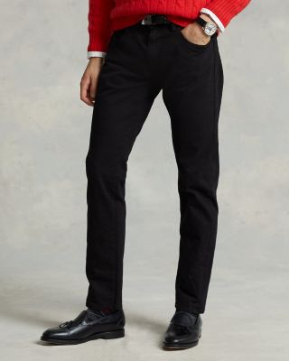 Stretch Varick Slim Straight Fit Jeans in Black