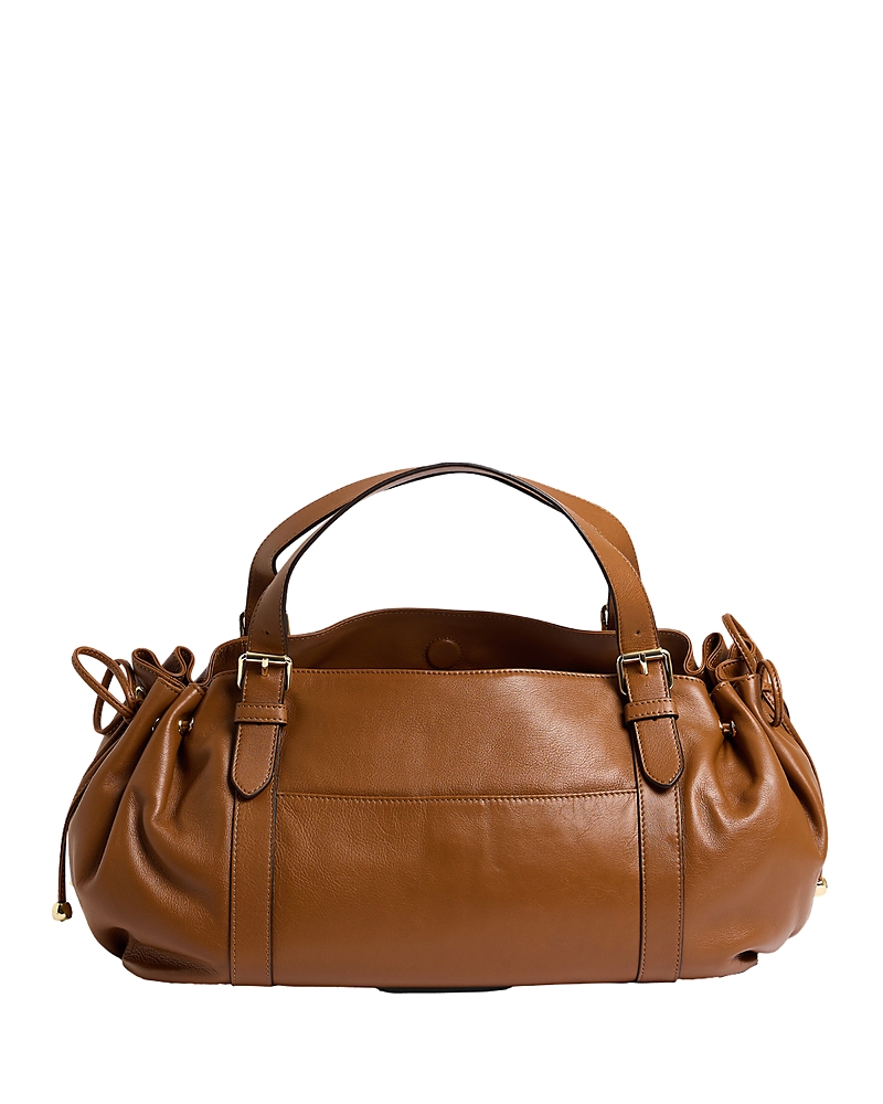 Gerard Darel St. Germain Leather Handbag In Cognac