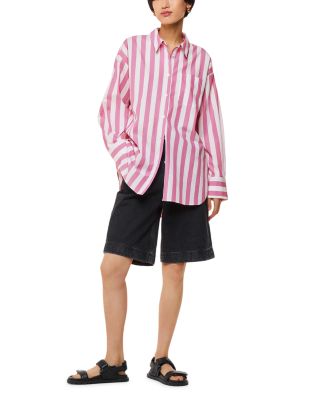 Cotton Striped Oversized Shirt