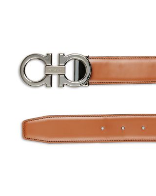 Men's Double Gancini Reversible Leather Belt