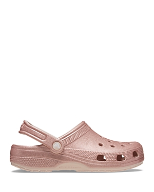 Shop Crocs Women's Classic Glitter Clogs In Pink
