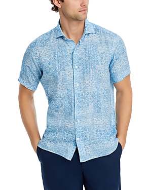 Peter Millar Crown Crafted Lian Linen Short Sleeve Sport Shirt