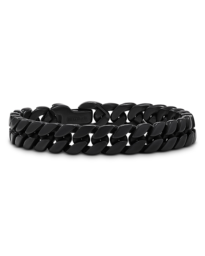 David Yurman Men's Curb Chain Bracelet in Black Titanium, 11.5mm