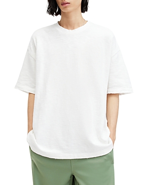 Shop Allsaints Short Sleeve Crewneck Tee In Lilly White