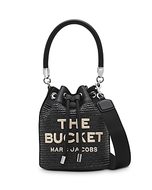 Shop Marc Jacobs The Woven Bucket Bag In Black